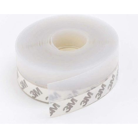 Striscia sigillante in silicone trasparente da 3 m, guarnizione inferiore per porte impermeabile, antivento e antipolvere. (1/3)