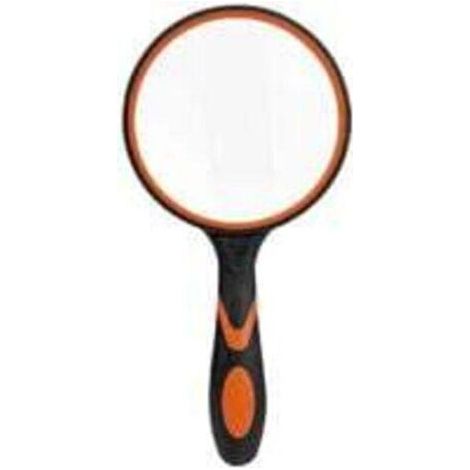 Grande loupe de lecture en verre pour livres scientifiques, journaux, lecture, insectes, passe-temps, observation de qualité supérieure,Noir et orange (1/4)
