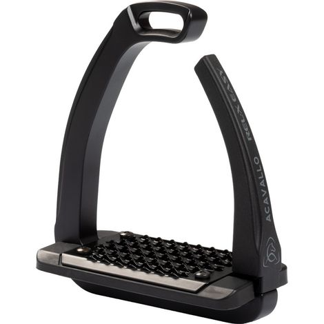 ACAVALLO Staffe Rel-X EASY SKY Junior TOTAL BLACK apertura in silicone BAMBINI (1/3)