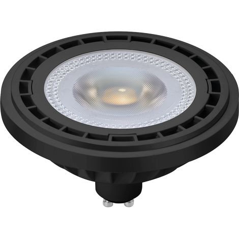 Bombilla LED 6W GU10 AR111 3000K cálida Eco-light AR8035 negra (1/4)