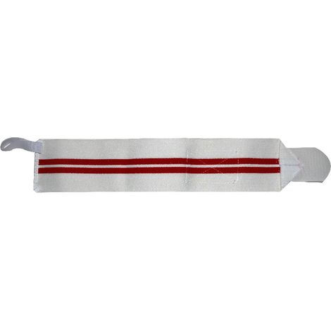 1 Paire de Bandes de Poignet pour Musculation avec Support de Pouce, Attaches d'Entraînement et Bracelet d'Enroulement (Blanc & Rouge) (1/3)