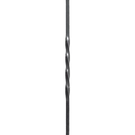 Deco Fer Forge – Barreau semi torsadé 350mm carré 12mm – Fer forgé brut à souder – Pour grilles, rampes et mobiliers décoratifs