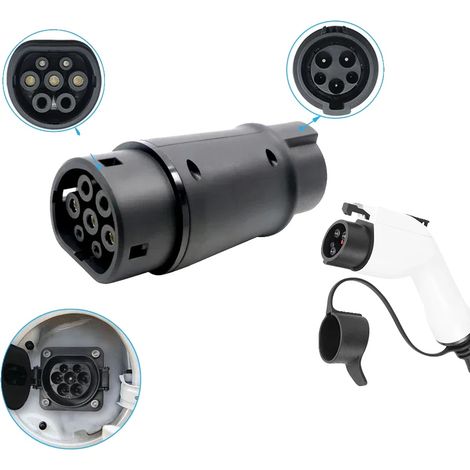 Adaptateur de charge EV, compatibilité Type 1 à Type 2, courant maximum de 32A, Type 1 à Type 2 (1/2)