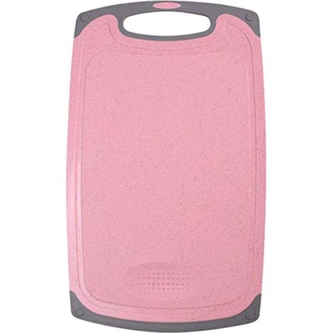 Schneidebretter für Lebensmittel mit Saftrille, rutschfest, antimikrobiell, hitzebeständig und ungiftig (Pink) (1/5)