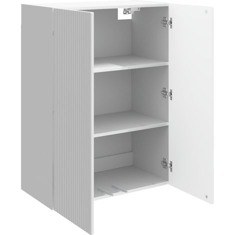 Armadietto a muro Mobiletto a muro Bianco Lucido 66 x 34,5 x 90 cm DAS297985 (1/5)