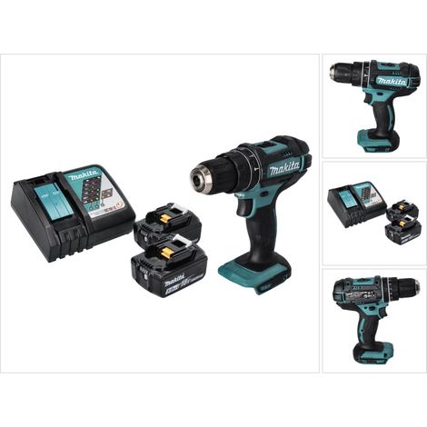 Makita DHP 482 RT trapano a percussione a batteria 18 V 62 Nm + 2x batteria ricaricabile 5,0 Ah + caricabatterie