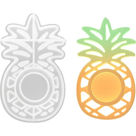 Flexible Silikonform für Kerzenhalter, Kandelaber mit 4 Ananas (1/5)