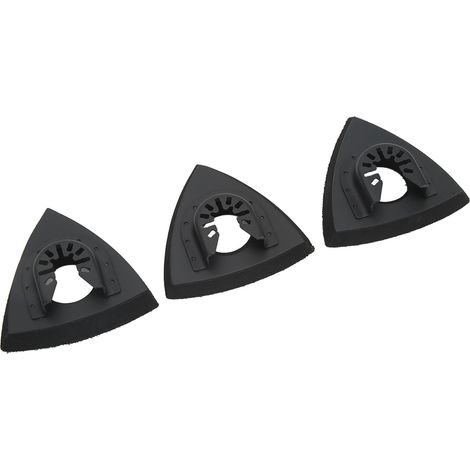 3 Pièces Plateau de Ponçage Triangle Multifonction Oscillant à Libération Rapide Kit de Remplacement (1/5)