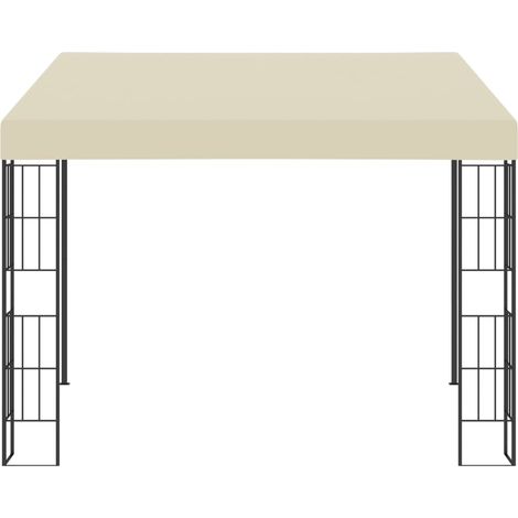vidaXL Wall-mounted Gazebo 3x3 m Cream Fabric