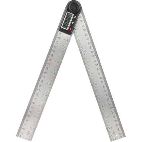 Elektronischer 2-in-1-Winkelmesser mit digitaler Anzeige, 0-360°-Holzbearbeitungslineal, Multifunktions-Winkelmesser (300 mm) (1/5)