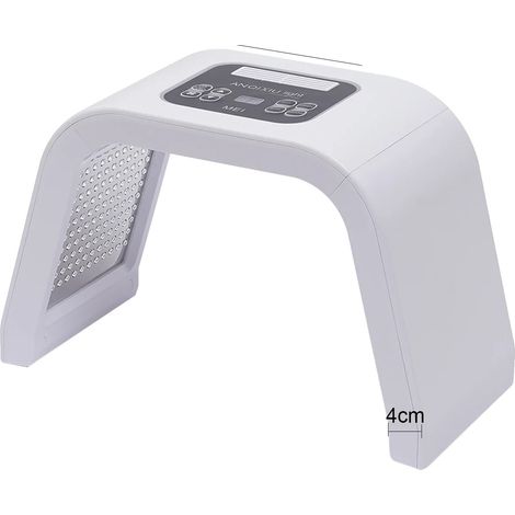 Masque de thérapie par la lumière, technologie LED 7 couleurs, design portable, Blanc (1/2)