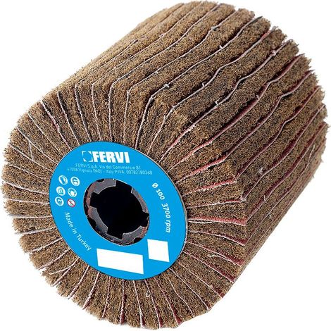 Roue abrasive pour satinage avec volets mixtes 100 x 100 mm grain 150
