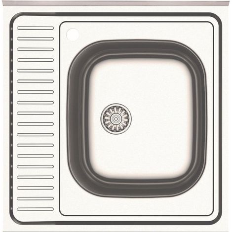 Lavello da appoggio SA24 una vasca 60x60cm. inox
