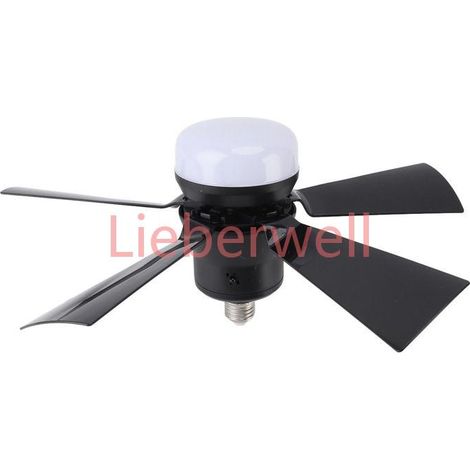 OMABETA Ventilateur de plafond avec ampoule OMABETA Lampe de ventilateur de plafond Lumière de ventilateur de deco lustre Noir (1/5)