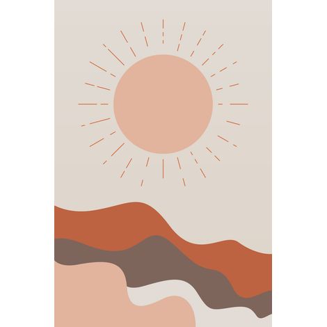 Papier peint panoramique - Paysage Boho - 195 cm x 292 cm (1/2)