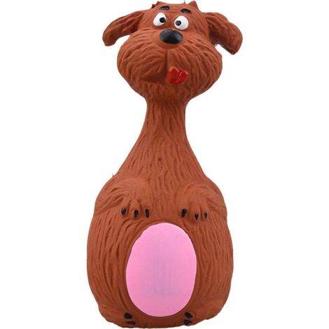 Jouet à Mâcher Interactif - Couineur en Latex Non Toxique pour Chien - Jouet Indestructible Sans Rembourrage - 13 x 6 cm - 1 Pièce (1/5)