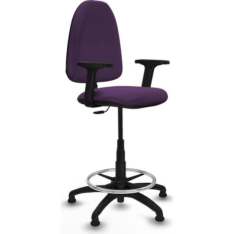 Piqueras-y-Crespo Silla de Oficina Morado Alta Con Reposabrazos (1/3)