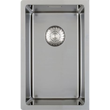 Solido 3D-Spüle CAPP20R10 Edelstahl Spülbecken - Integral-Siebkorbüberlaufventil - 240x440mm (1/5)