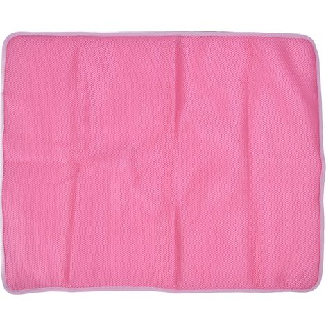 Tapis rafraîchissant pour animaux de compagnie, respirant et doux, pour l'été, pour chien et chat, pour niche, canapé, lit ou sol - Rose M (1/5)