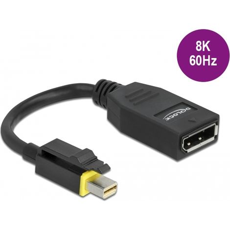 Adaptador Mini DisplayPort 1.4 a DisplayPort con extractor 8K 60 Hz