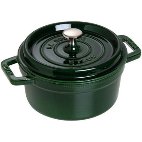 No Name Gusseisentopf – rund, grün, 1,7L – zum Schmoren und Backen