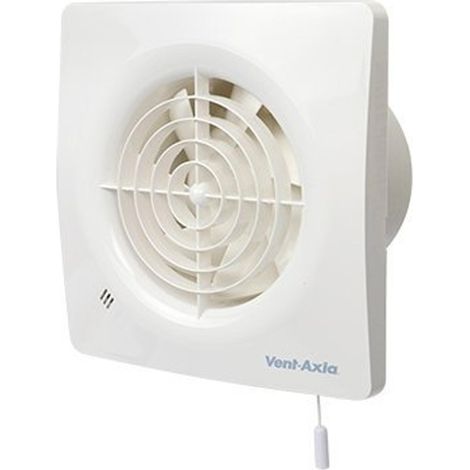Vent-Axia Supra 100 HT ventilateur de salle de bain avec capteur d'humidité avec minuterie avec cordon de tirage 97 m3/h Blanc
