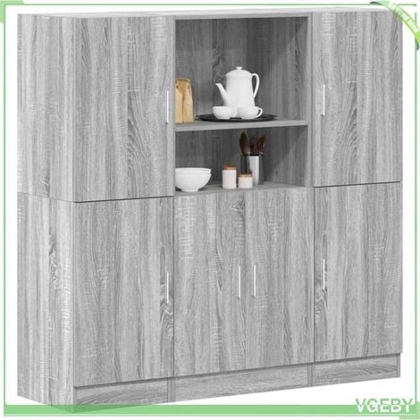 Ensemble d'armoires de cuisine - 7291712441349 - Sonoma gris - Bois d'ingénierie - 133x41,5x131,5 cm (1/5)