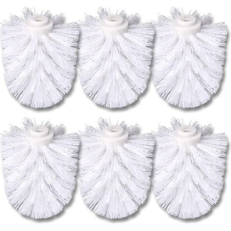 Ersandy 6er-Pack WC-Ersatzbürstenkopf, weiße Ersatzbürsten, weißer Bürstenkopf, einzeln austauschbare weiße Toilettenbürste, Toilettenbürsten, Toilettenbürsten, 6 Ersatz-Toilettenbürsten, Toilettenbür (1/5)