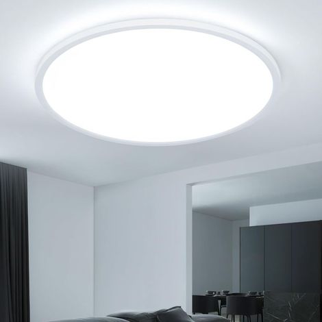 Plafonnier LED 50CM, 52W Lampe Plafond Moderne 6500K, IP44 Luminaire Plafonnier Rond pour Salon Salle de Bain Cuisine Salon Chambre Couloir Bureau (1/5)