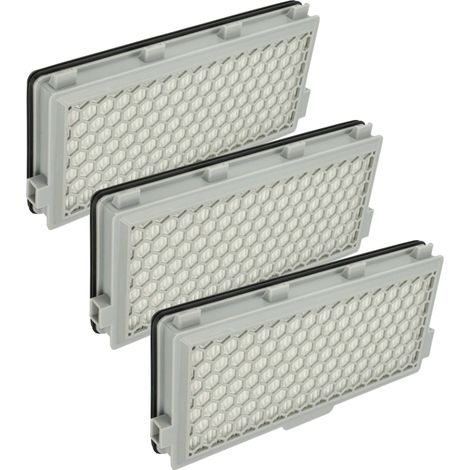vhbw 3x Staubsaugerfilter kompatibel mit Miele S8340 EcoLine, S 8000 - S 8999, S8310, S8320, S8330, S8340 Staubsauger - HEPA Abluft-Filter H13