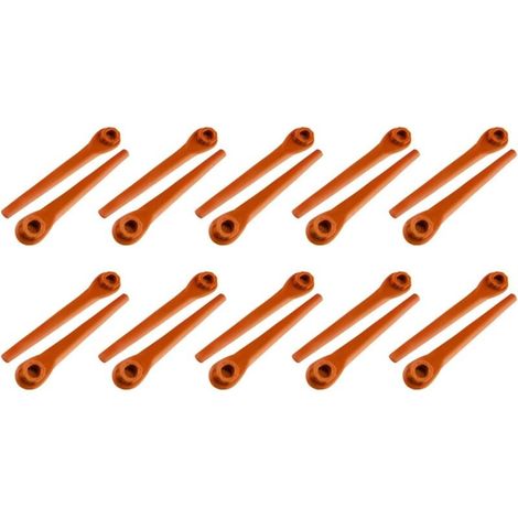 Lot de 100 lames de rechange PA6 RotorCut compatibles avec le Coupe-Bordures Gardena, Lame en plastique pour Gardena Coupe-Bordures sans Fil (1/4)
