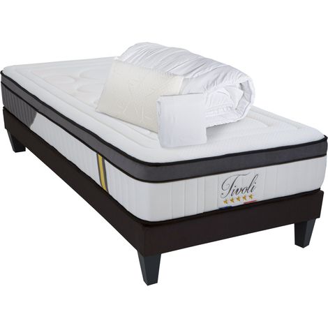 BELLECOUR LITERIE Pack anti punaise TIVOLI 90x190 cm Matelas + Sommier + Accessoires (1/5)