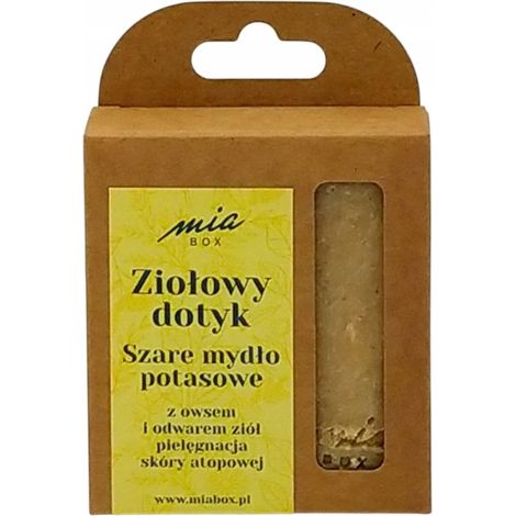 Herbal Touch: Jab贸n gris a base de potasio con avena para la dermatitis at贸pica. Jab贸n herbal natural - Potasio, sin SLS, en barra ecol贸gica