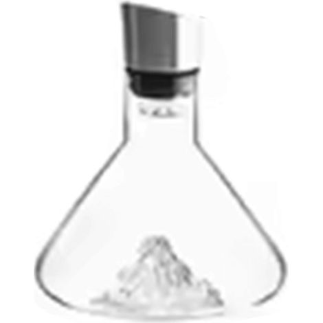 Iceberg Whiskykaraffe 1500 ml, aus bleifreiem Kristallglas, handgefertigt, mit Ausgießer und dicker, transparenter Wand. (1/5)