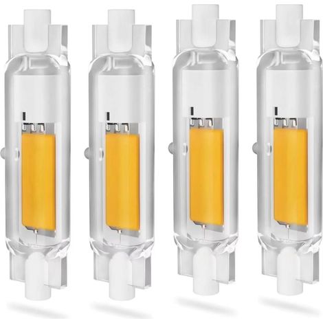 R7S 78mm 15W Dimmable LED Bulb - R7S LED 15W Equivalent to 150W Halogen Bulb - 1500LM Natural White 4000K, Flicker-Free 360° - Pack of 4 (1/5)