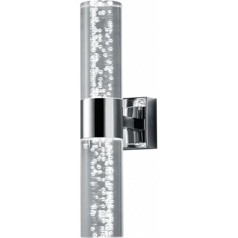 Aplique Doble Led Arriba y Abajo Bolsa Cromo con Burbujas IP44 Trio Lighting