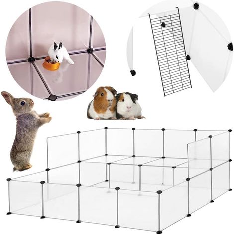 Laufstall für kleine Nagetiere, Meerschweinchen und Kaninchen, Faltkäfig (1/5)