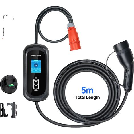 Chargeur EV Portable, 11KW de Puissance, Contrôle par Application Intelligente, APP-11KW-5M, TYPE2 (1/2)