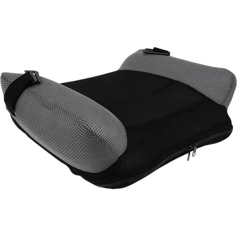 Rehausseur gonflable – Coussin de siège auto – Rehausseur – Siège auto – Oreiller de voyage respirant – Avec boucle et sac de rangement – Idéal pour les déplacements – 37 x 49 cm