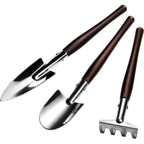 Pelle de Jardin en Acier Inoxydable Pour Plantation et Désherbage 3 pièces (1/5)