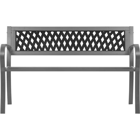 Maison Exclusive - Gartenbank Schwarz 120 cm Stahl