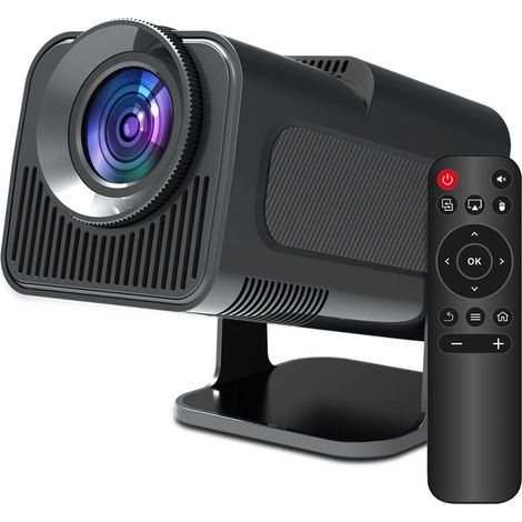 AUTRUCKER Projecteur HY320, prend en charge 4K 1080P Wi-Fi sans fil 5.0, Android 11, rotation à 180°, correction trapézoïdale automatique, projecteur noir (1/5)