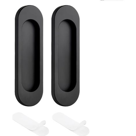 (2 Pièces) Poignée de Porte Coulissante Auto-Adhésive Ovale – Idéale pour Baies Vitrées Coulissantes et Meubles, Installation Facile et Durable (1/5)