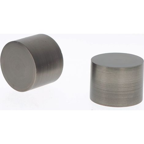 Lot de 2 Embouts Capuchon pour tringles à rideaux de Diam. 28mm en Carbone - BOULET (1/5)