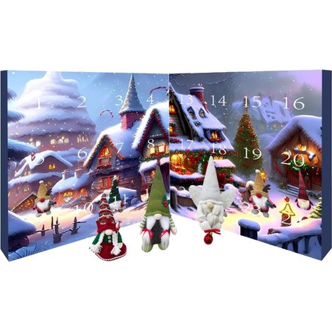 Calendrier de l'Avent Halloween Gnomes 2024, Calendrier de Compte à rebours d'halloween avec 24 poupées Amusantes à Collectionner, Puzzle Calendrier de l'Avent pour les vacances de Noël (1/5)