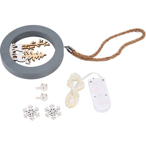 Pendentif mural élégant en bois style cerf de Noël, décoration compacte cadeau festif (1/5)