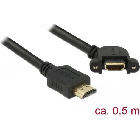 DeLOCK 85467 cable HDMI 0,5 m HDMI tipo A (Estándar) Negro (1/2)