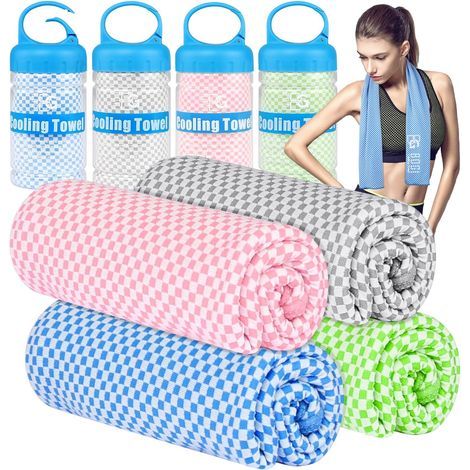 Bogi Kühlhandtuch für sofortige Kühlung – 102 x 30 cm, weiche Bambusfaser – Verwendung als Schal, Stirnband, Armband, Bandana für Yoga, Workout, Fitness, Reisen, Klettern, Golf, Fußball und andere Spo (1/5)