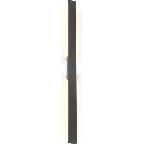 Aplique de exterior LED con IP54 MANTRA modelo LOTUS gris (1/5)