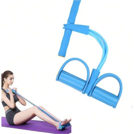 Bande de résistance pour pédales, corde de yoga pour l'entraînement physique et les étirements(Bleu) (1/5)